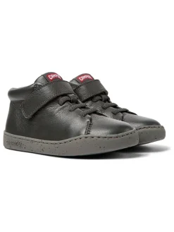 Leder-Sneakers in Khaki