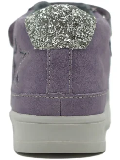 Leder-Sneakers in Lila