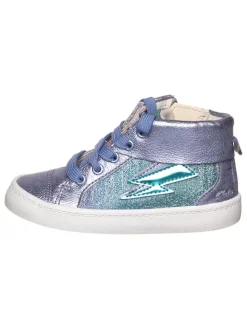 Leder-Sneakers in Lila