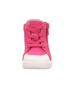 Leder-Sneakers in Pink