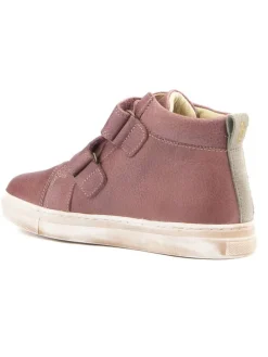Leder-Sneakers in Rosa