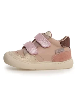 Leder-Sneakers in Rosa
