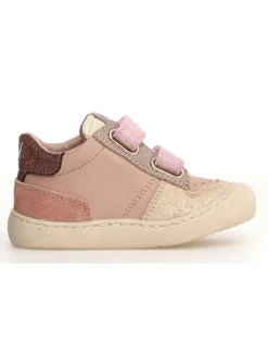 Leder-Sneakers in Rosa