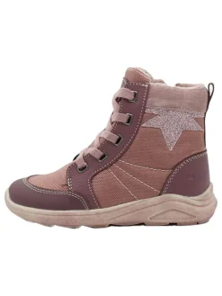 Leder-Sneakers in Rosa