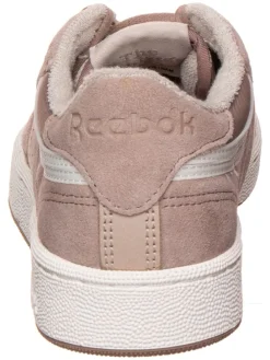Leder-Sneakers in Rosa/ Beige