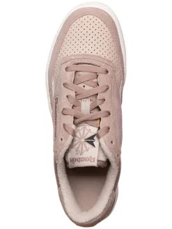 Leder-Sneakers in Rosa/ Beige