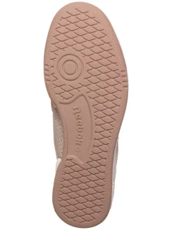 Leder-Sneakers in Rosa/ Beige