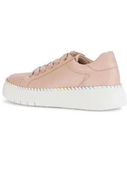 Leder-Sneakers in Rosa/ Bunt