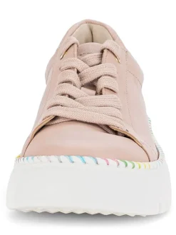 Leder-Sneakers in Rosa/ Bunt