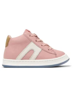 Leder-Sneakers in Rosa/ Weiß