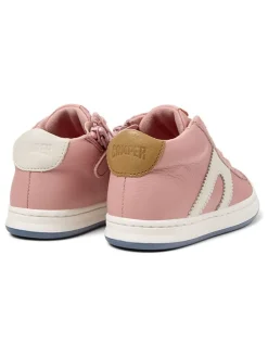 Leder-Sneakers in Rosa/ Weiß