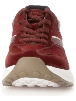 Leder-Sneakers in Rot