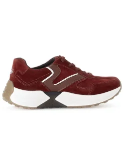 Leder-Sneakers in Rot