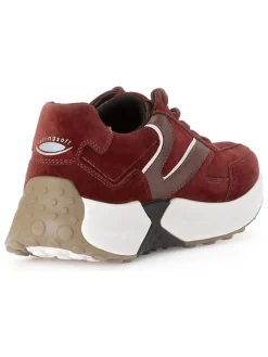 Leder-Sneakers in Rot