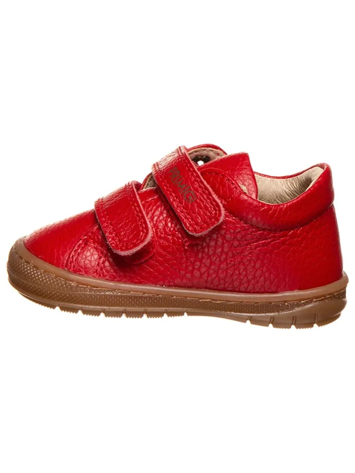 Leder-Sneakers in Rot