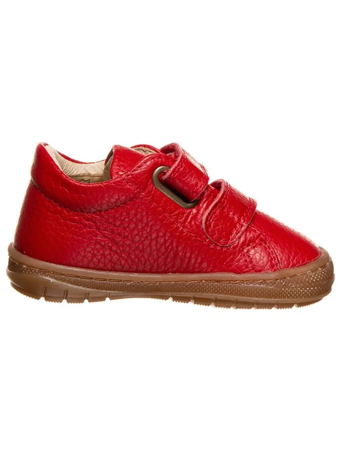 Leder-Sneakers in Rot