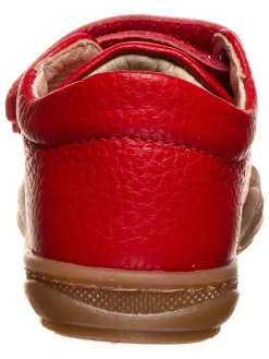 Leder-Sneakers in Rot