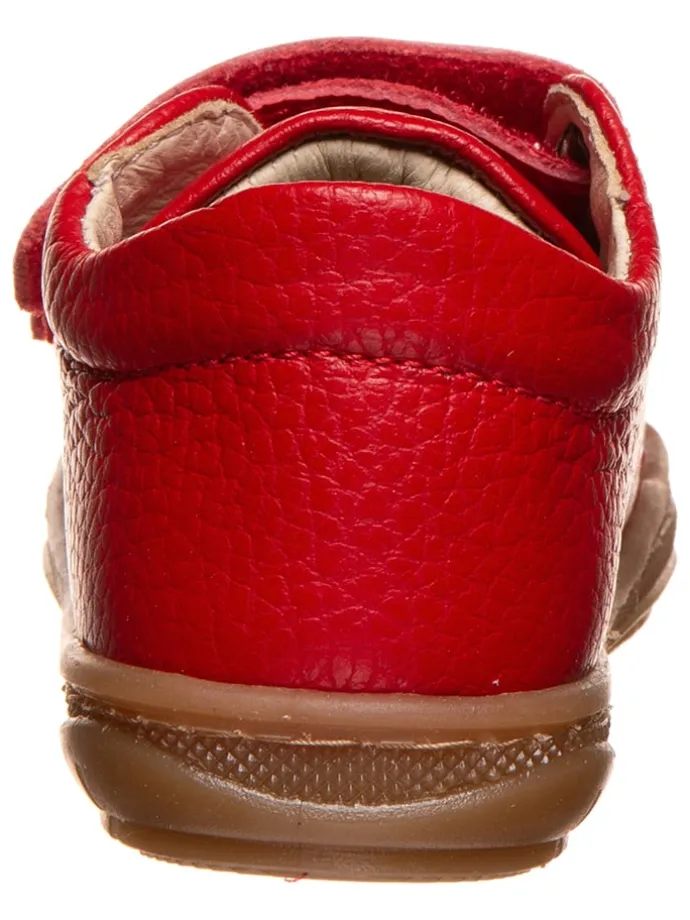 Leder-Sneakers in Rot