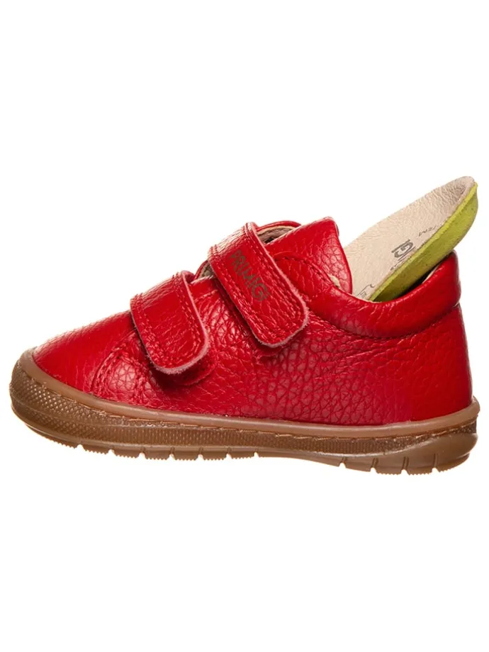 Leder-Sneakers in Rot