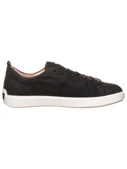 Leder-Sneakers in Schwarz