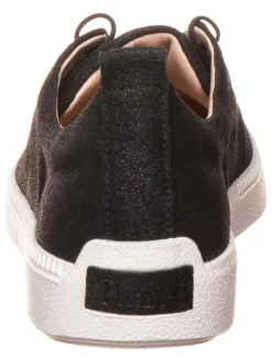 Leder-Sneakers in Schwarz