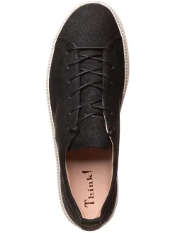 Leder-Sneakers in Schwarz