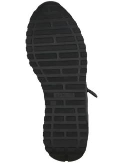 Leder-Sneakers in Schwarz