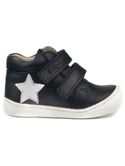 Leder-Sneakers in Schwarz