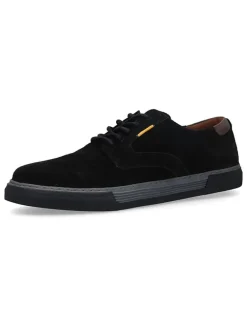 Leder-Sneakers in Schwarz
