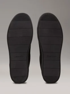 Leder-Sneakers in Schwarz