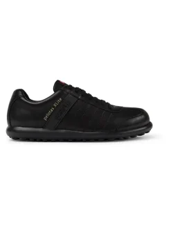 Leder-Sneakers in Schwarz