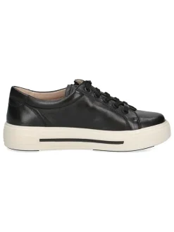 Leder-Sneakers in Schwarz