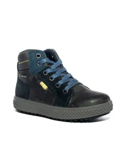 Leder-Sneakers in Schwarz