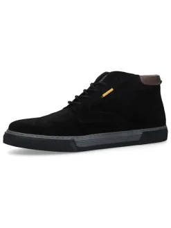 Leder-Sneakers in Schwarz