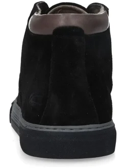 Leder-Sneakers in Schwarz