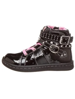 Leder-Sneakers in Schwarz