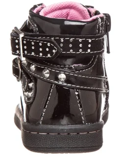 Leder-Sneakers in Schwarz