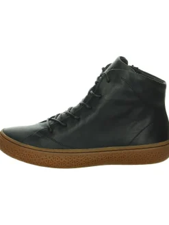 Leder-Sneakers in Schwarz