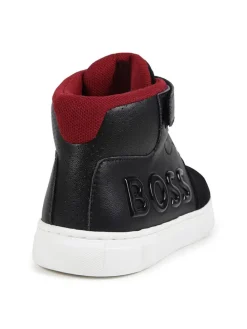 Leder-Sneakers in Schwarz