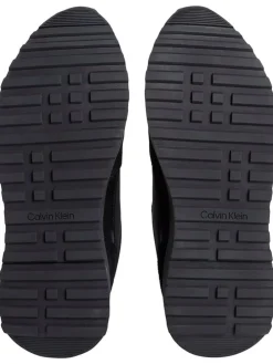 Leder-Sneakers in Schwarz