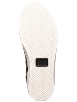 Leder-Sneakers in Schwarz/ Weiß