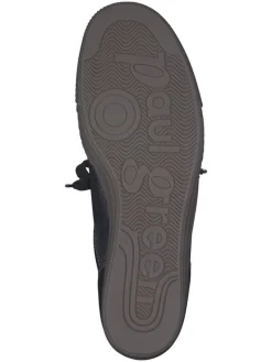 Leder-Sneakers in Silber