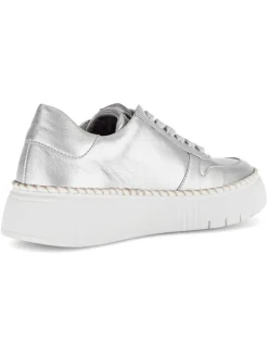 Leder-Sneakers in Silber