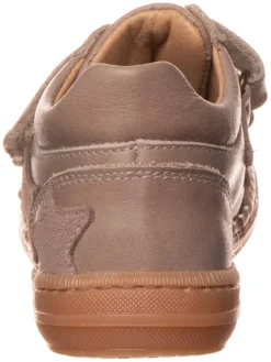 Leder-Sneakers in Taupe