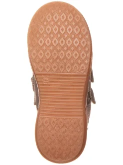 Leder-Sneakers in Taupe