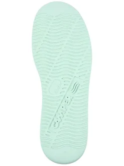 Leder-Sneakers in Türkis