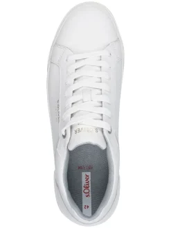 Leder-Sneakers in Weiß