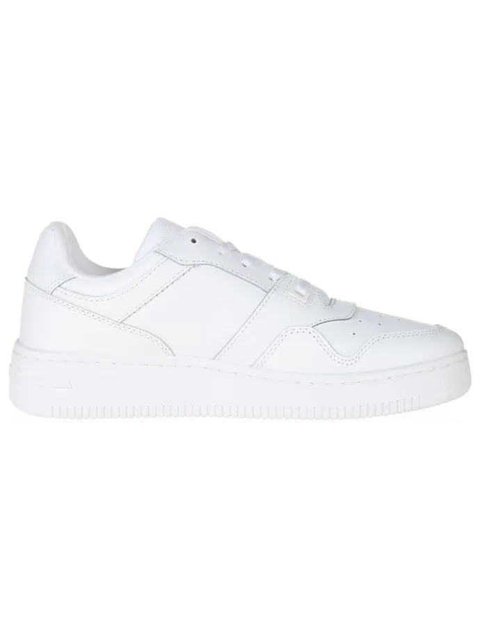 Leder-Sneakers in Weiß