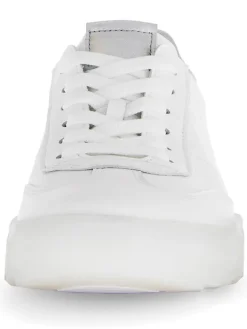 Leder-Sneakers in Weiß