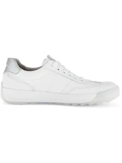 Leder-Sneakers in Weiß